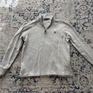 POLO Ralph Lauren Light Gray Quarter-Zip Pullover